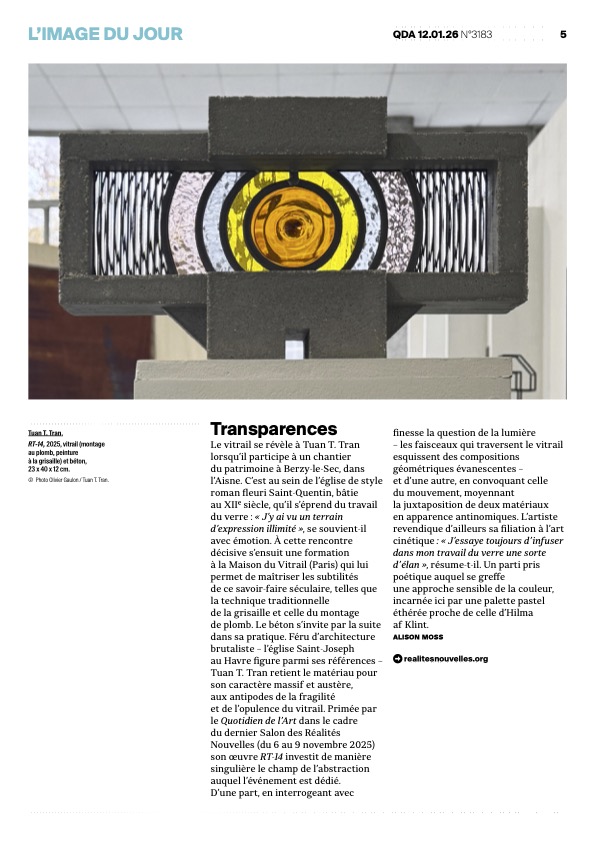 Quotidien de l'art - Tuan TRAN - Salon Réalités Nouvelles